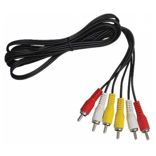 Кабель 3xRCA - 3xRCA Atcom AT7267 1.2м круглый (чёрный)