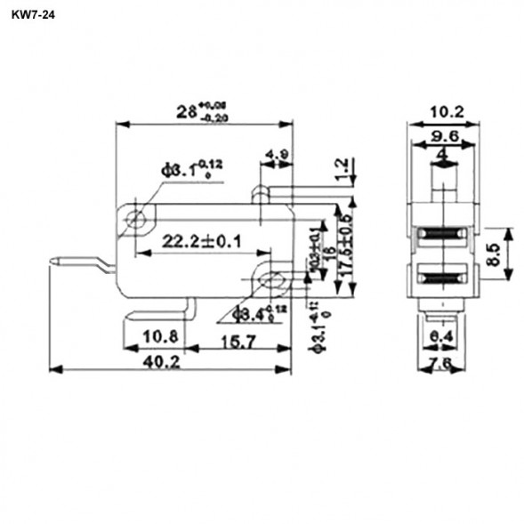 KW7-24 Микропереключатель серии KW7