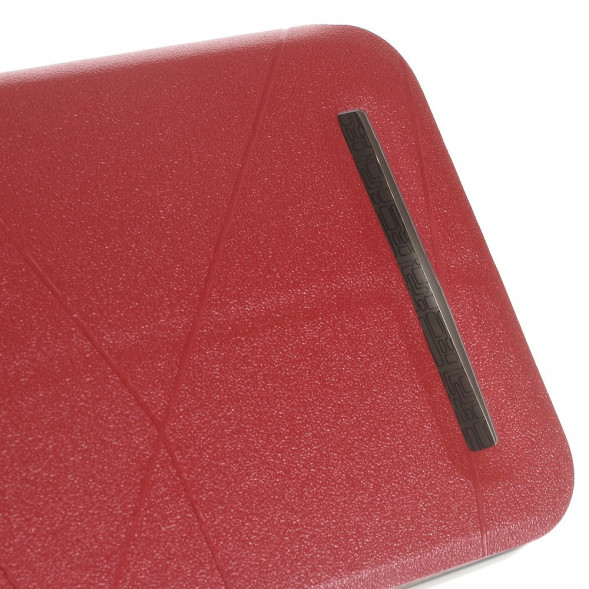 Чехол книжка с окном информации для Asus Zenfone Max (ZC550KL) (Красный)