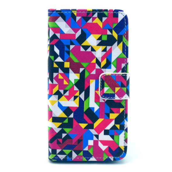Чехол книжка с рисунком для Sony Xperia Z1 Compact D5503 (Геометрические фигуры)