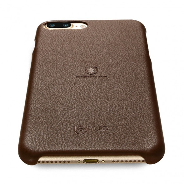 Кожаная накладка чехол LENUO для iPhone 7 Plus (Коричневый)