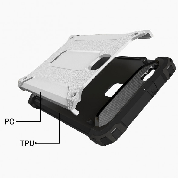 Чехол накладкой Armor для Huawei P9 Lite (Серебряный)