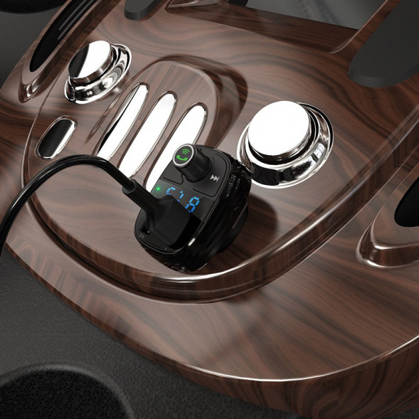 Borofone BC16 MiniRock Автомобильный FM-модулятор, трансмиттер, громкая связь Bluetooth