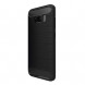 Чехол накладка Carbon Fibre для Samsung Galaxy S8 (черный)