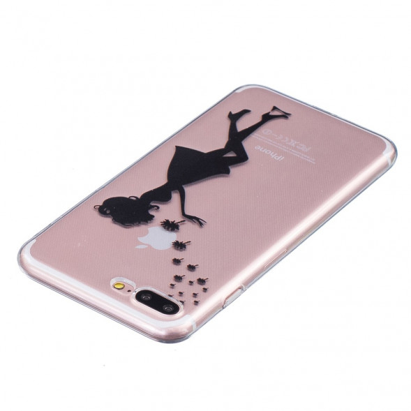 Силиконовый чехол для iPhone 8 Plus, 7 Plus (Девушка)