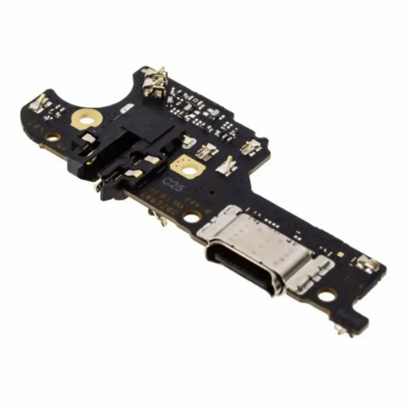 Шлейф для Realme C25, C25s плата на разъем зарядки, разъем гарнитуры и микрофон