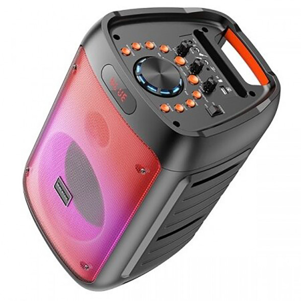 Портативная колонка Borofone BP10 Fireworks караоке с микрофоном (черный)