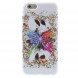 TPU Чехол накладка с рисунком для iPhone 6, 6S (Бабочки и цветы)