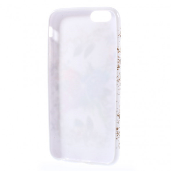 TPU Чехол накладка с рисунком для iPhone 6, 6S (Бабочки и цветы)