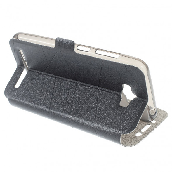 Чехол книжка с окном информации для Asus Zenfone Max (ZC550KL) (Черный)