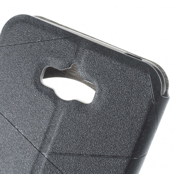 Чехол книжка с окном информации для Asus Zenfone Max (ZC550KL) (Черный)