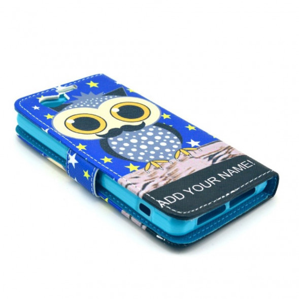 Чехол книжка с рисунком для Sony Xperia Z1 Compact D5503 (Звездная сова)