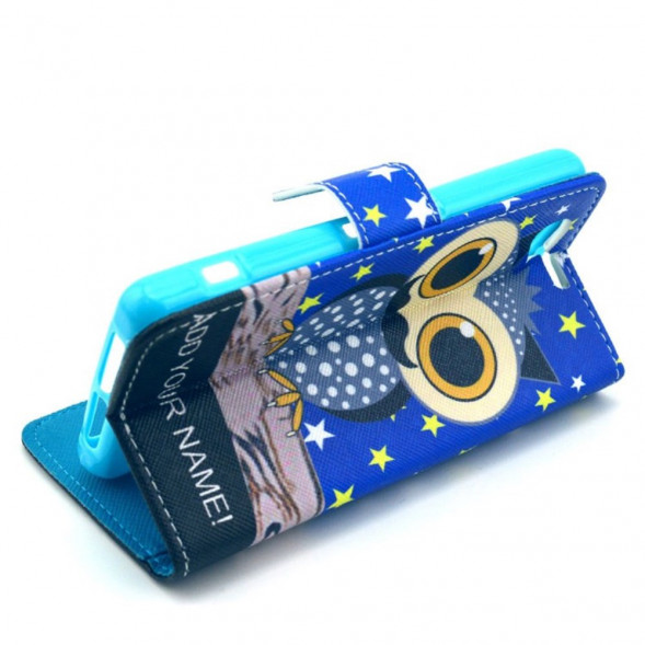 Чехол книжка с рисунком для Sony Xperia Z1 Compact D5503 (Звездная сова)