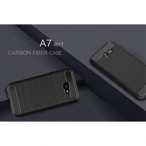 Чехол Carbon Fiber для Samsung Galaxy A7 (2017) SM-A720F (черный)