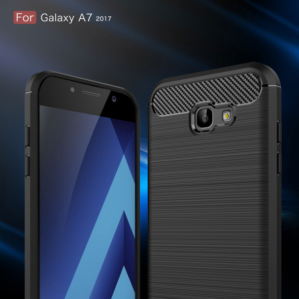 Чехол Carbon Fiber для Samsung Galaxy A7 (2017) SM-A720F (черный)