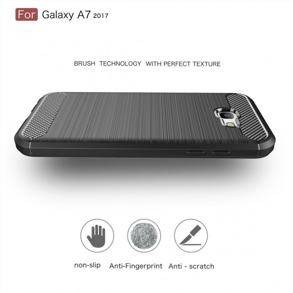 Чехол Carbon Fiber для Samsung Galaxy A7 (2017) SM-A720F (черный)