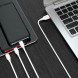 Кабель зарядки Borofone BX17 3 в 1 Lightning, MicroUSB, Type-C, 2.4A, 1м (белый)