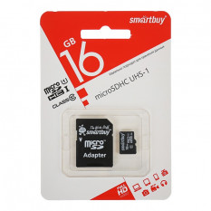 Карта памяти MicroSDHC 16GB Class 10 Smartbuy