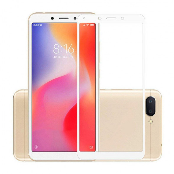 Защитное стекло 3D для Xiaomi Redmi 6 / Redmi 6A (белый)