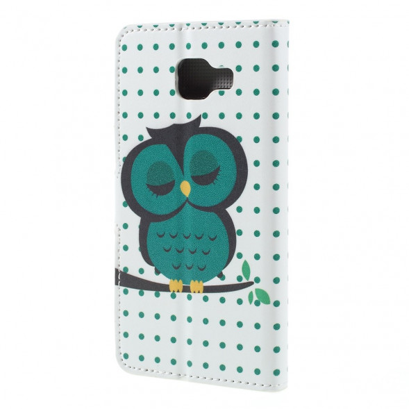 Чехол книжка с рисунком для Samsung Galaxy A5 (2016) SM-A510 (Спящая сова)