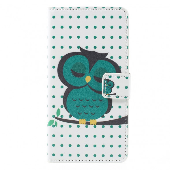Чехол книжка с рисунком для Samsung Galaxy A5 (2016) SM-A510 (Спящая сова)