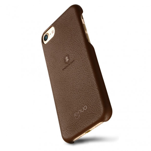 Кожаный чехол - накладка LENUO для iPhone 7 (Коричневый)