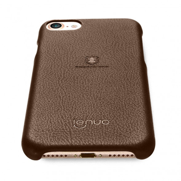 Кожаный чехол - накладка LENUO для iPhone 7 (Коричневый)
