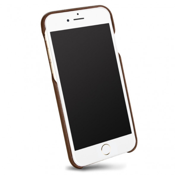 Кожаный чехол - накладка LENUO для iPhone 7 (Коричневый)