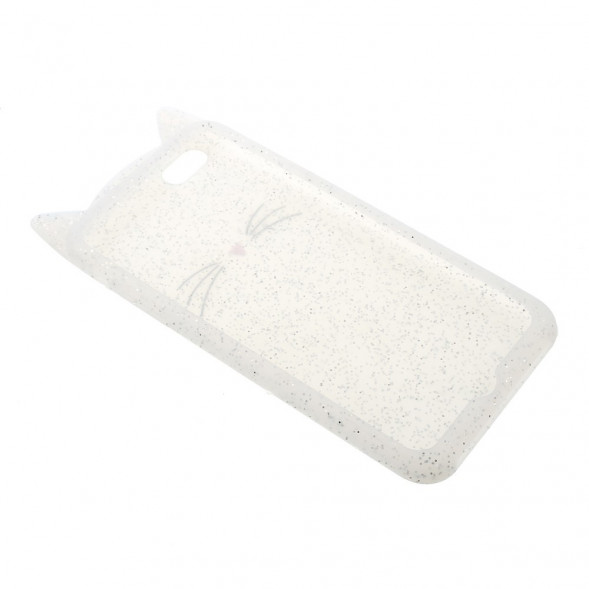 3D Cat силиконовый чехол для iPhone 6, 6s (белый)